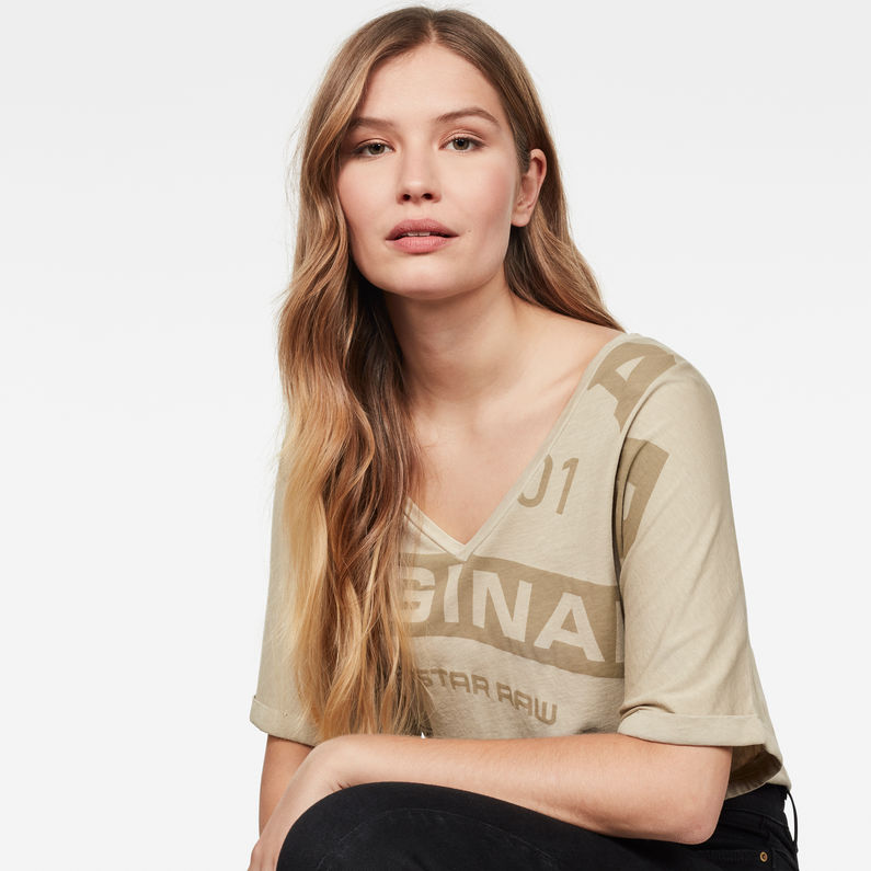 G-Star RAW® Joosa Circle Original GR Top Beige