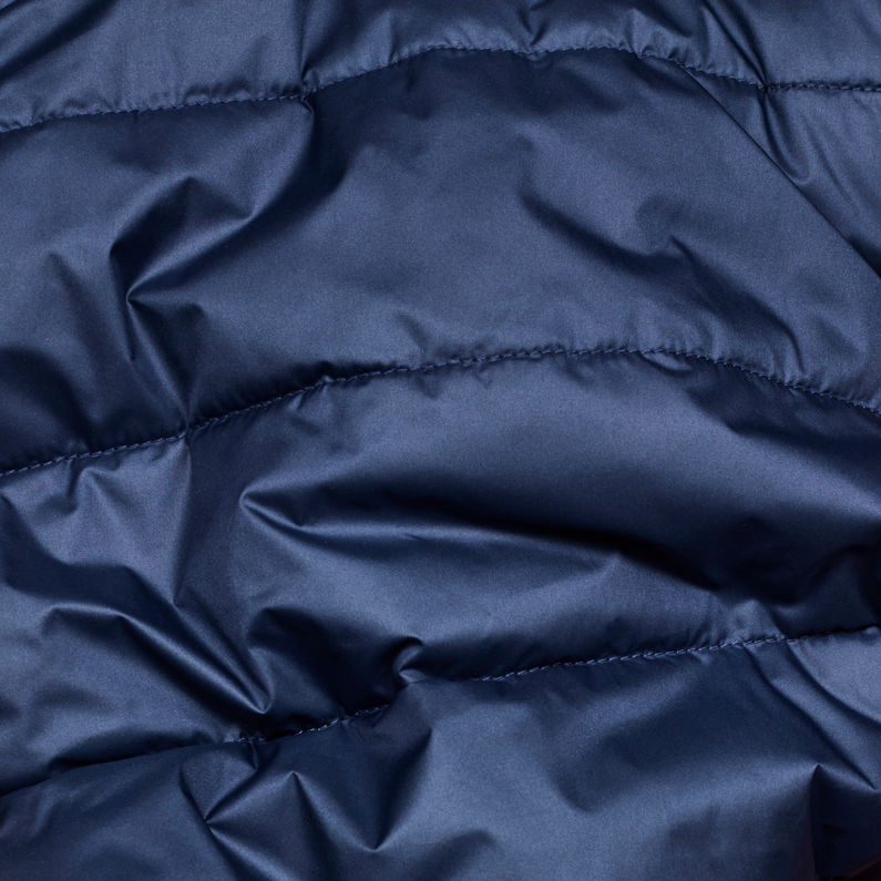 G-Star RAW® Attacc Quilted Hooded Jacket Dark blue fabric shot
