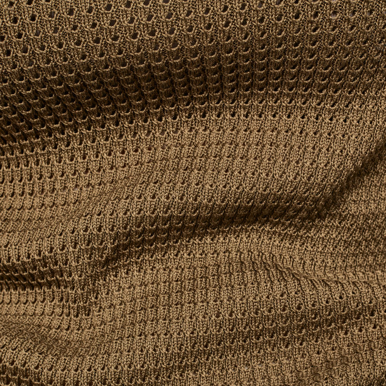 G-STAR® Meshi Knitted Sweater Green fabric shot