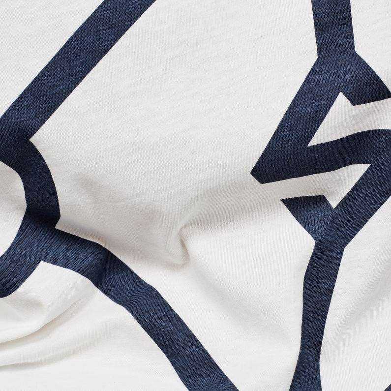 G-Star RAW® Lash Fem Diamond Line Allover Loose Top White fabric shot
