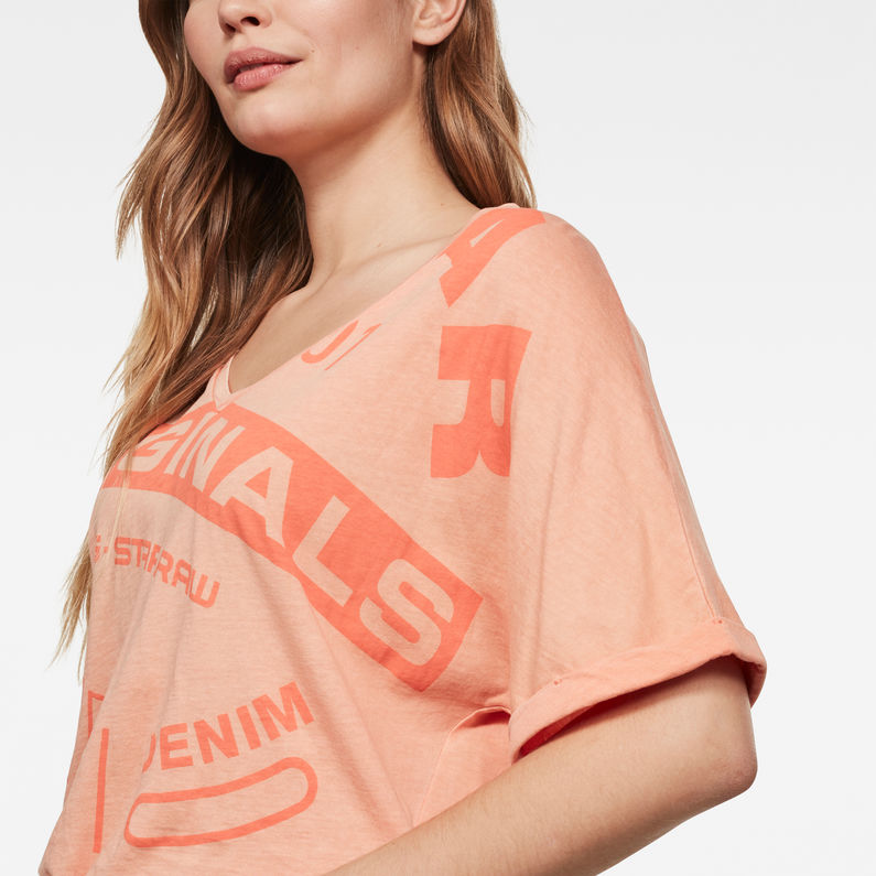 G-Star RAW® Joosa Circle Original GR Top Orange detail shot