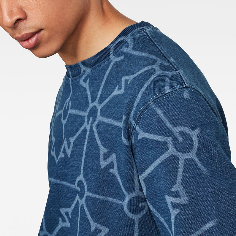 G-Star RAW® Gradient Indigo Sweater Dark blue detail shot