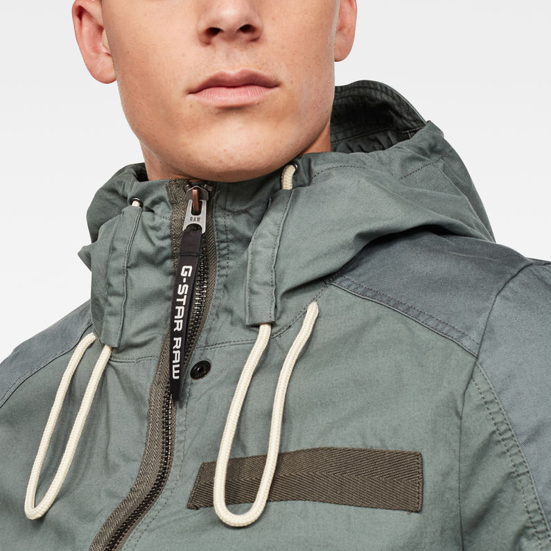 G-Star RAW® Surchemise Batt Hooded Vert detail shot