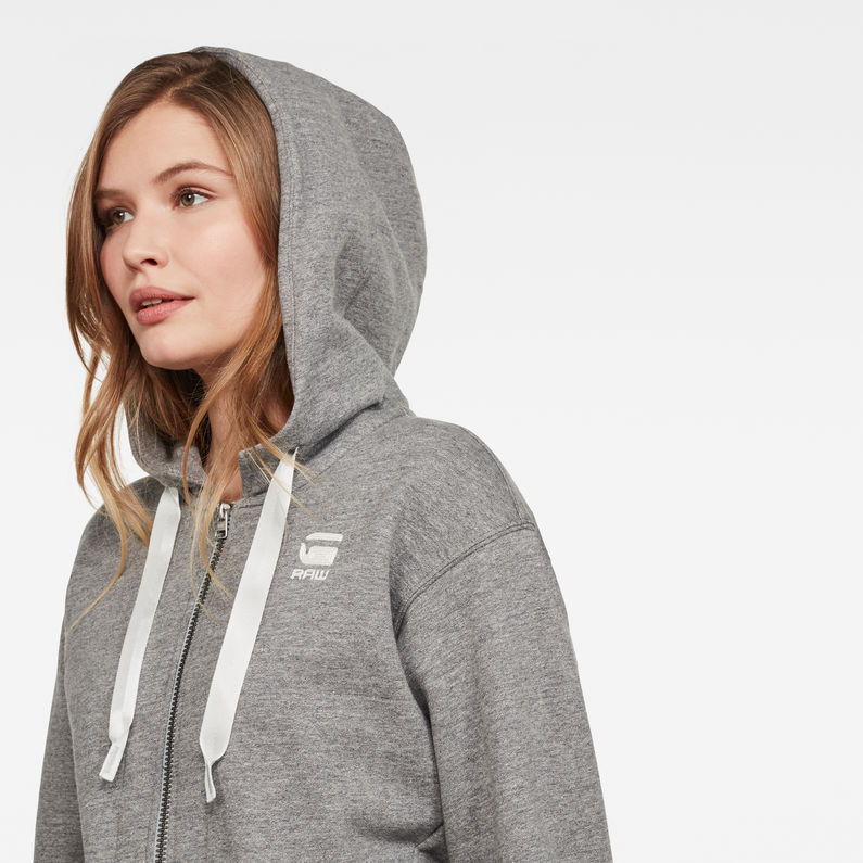 G-Star RAW® Fyx Biker Hooded Sweatshirt Grau detail shot