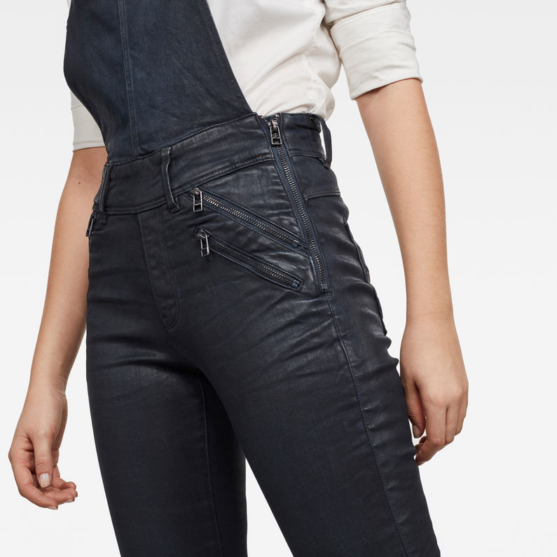 G-Star RAW® Lynn Biker High Waist Skinny Overall Dark blue detail shot