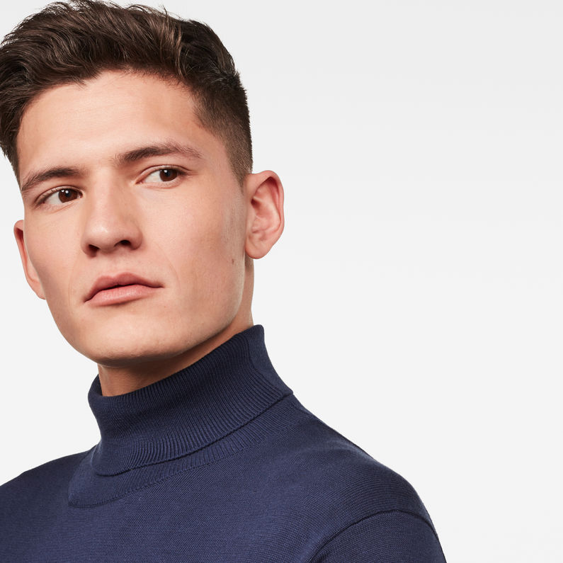 G-Star RAW® Premium Knit Dark blue detail shot