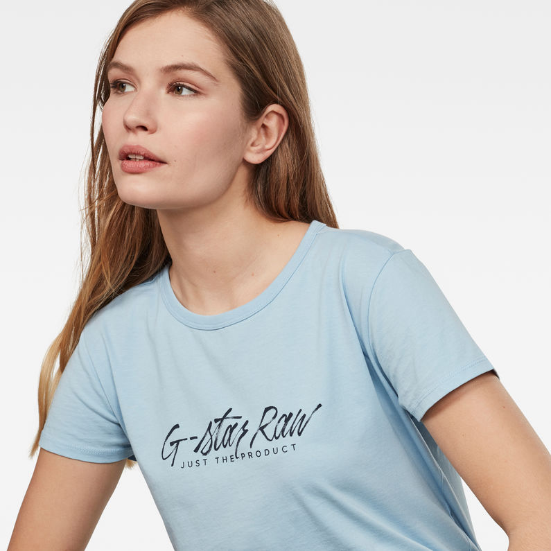 G-Star RAW® T-shirt Rei Graphic Bleu clair detail shot
