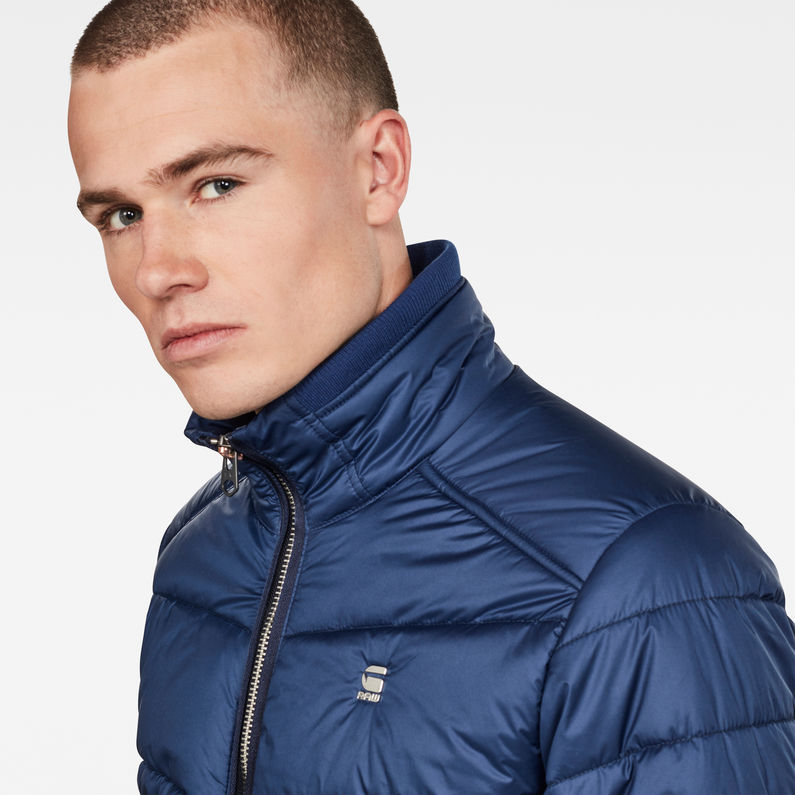 G-Star RAW® Sobrecamisa Meefic Quilted Azul oscuro detail shot