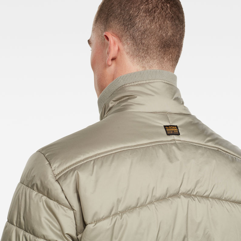 G-STAR® Meefic Quilted Overshirt Green detail shot