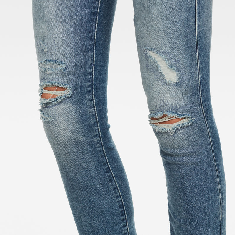 G-Star RAW® Kafey Ultra High Skinny Ripped Edge Ankle Jeans Medium blue