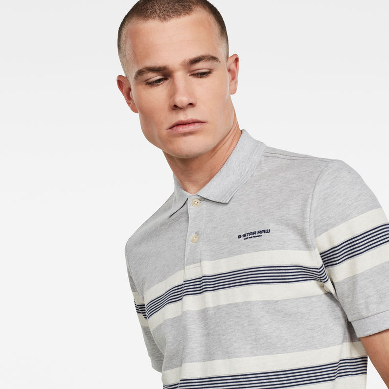 G-Star RAW® Stainlo Stripe Allover Polo Grey
