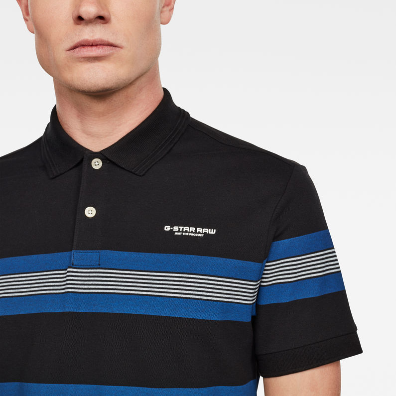 G-Star RAW® Stainlo Stripe Allover Polo ダークブルー