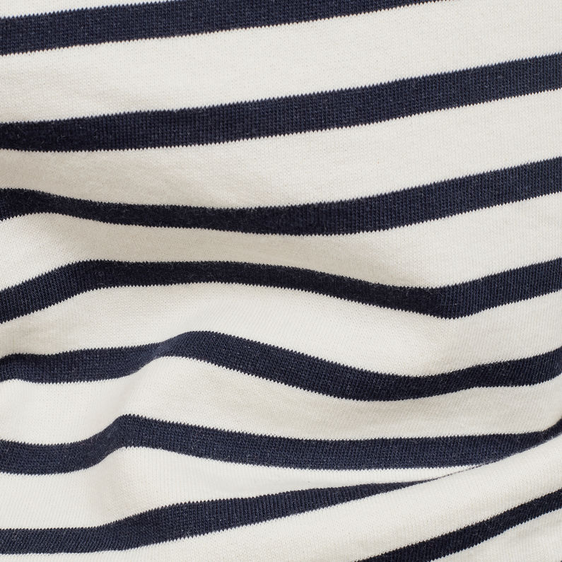 G-Star RAW® Sweat Xzyph Yarn Dyed Stripe Bleu moyen fabric shot