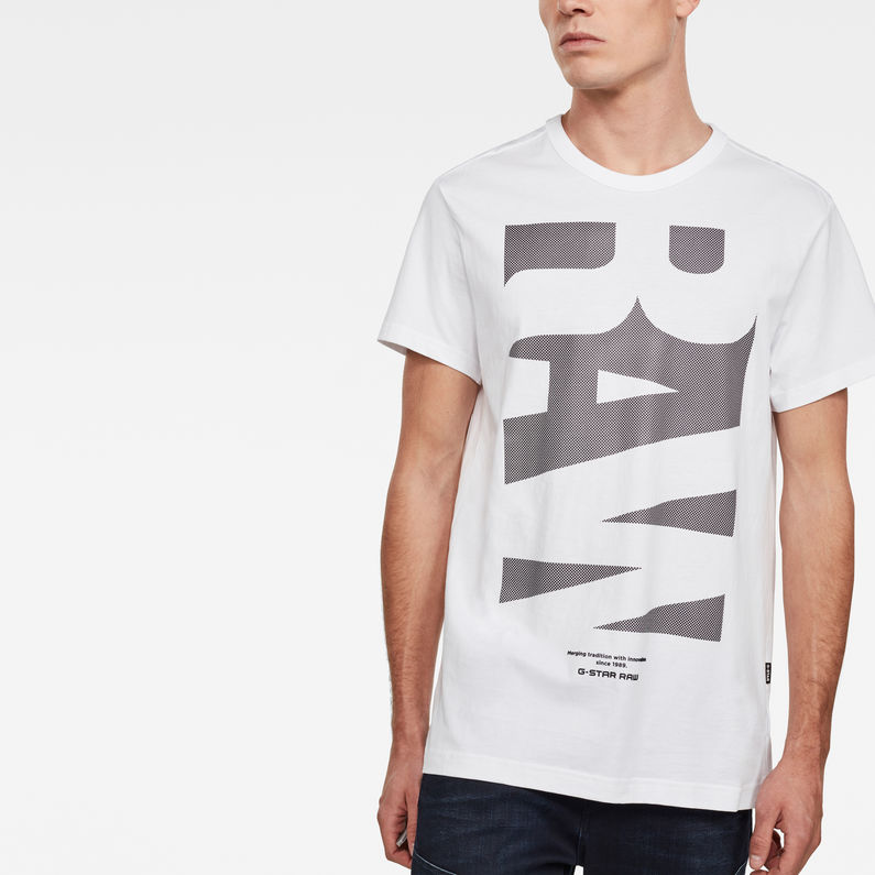 G-Star RAW® Mose Art Regular T-Shirt Weiß detail shot