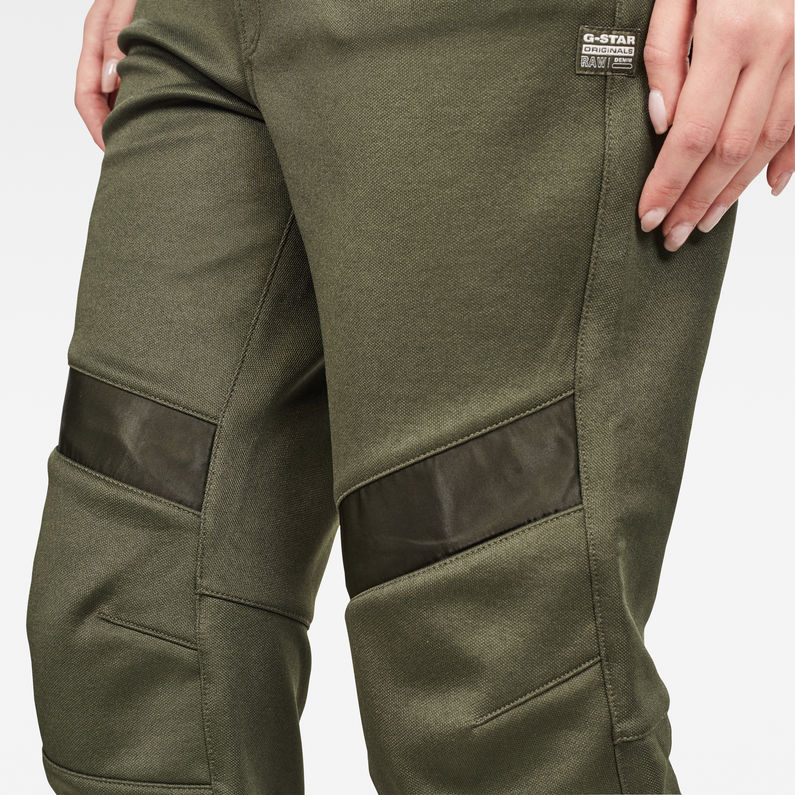 G-Star RAW® Motac 3D Tapered Cropped Sweatpants Green detail shot