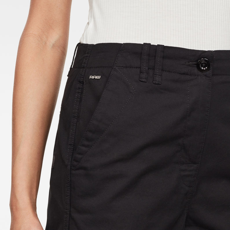 G-Star RAW® Pantalones Chino Page Mid Boyfriend Ankle Negro detail shot