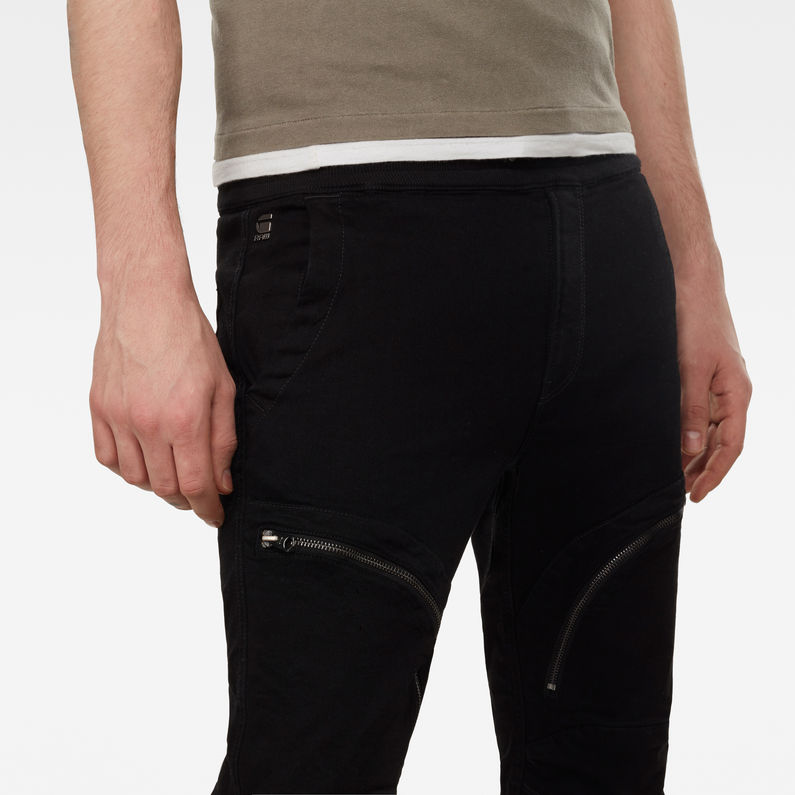 G-Star RAW® Air Defence Zip 3D Sport Tapered Pant ブラック detail shot