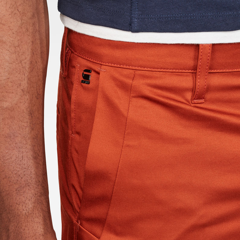 G-Star RAW® Shorts Bronson Straight Naranja detail shot
