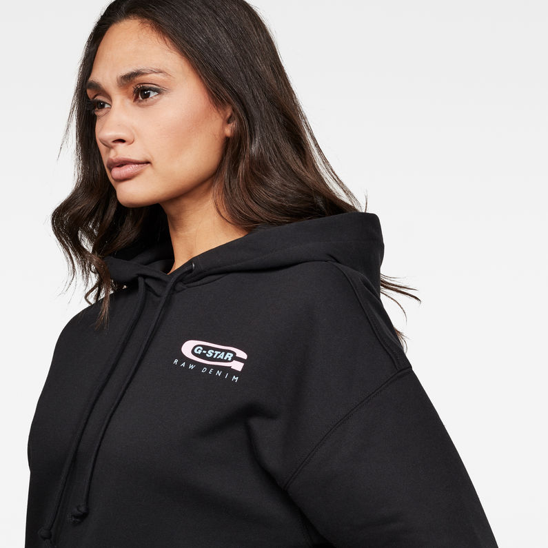 G-STAR® Rei Hooded Sweater Black detail shot