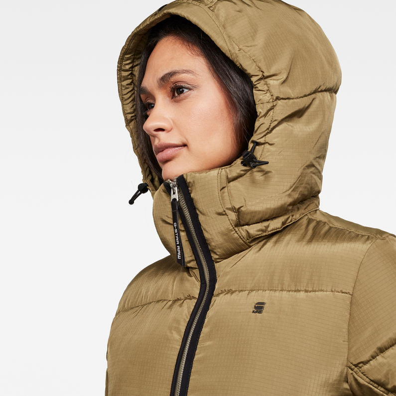 G-Star RAW® Sobrecamisa Meefic Sundu Quilted Hooded Verde detail shot