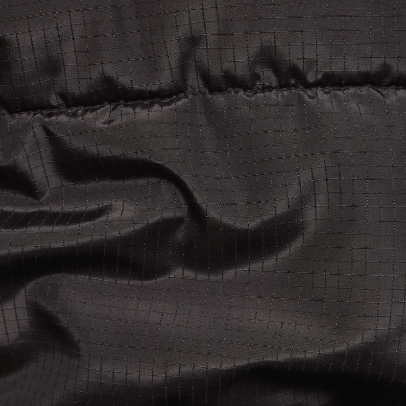 G-Star RAW® Meefic Sundu Quilted Overshirt Met Capuchon Zwart fabric shot