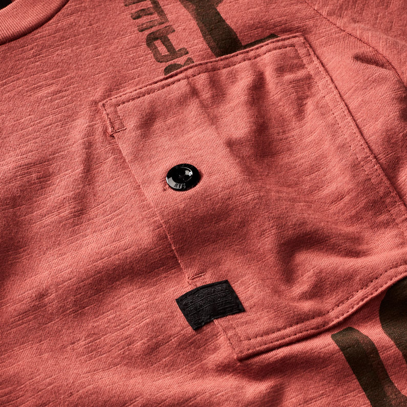 G-Star RAW® T-Shirt Brown detail shot