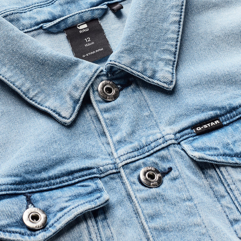 G-STAR® 3301 Denim Jack Midden blauw detail shot