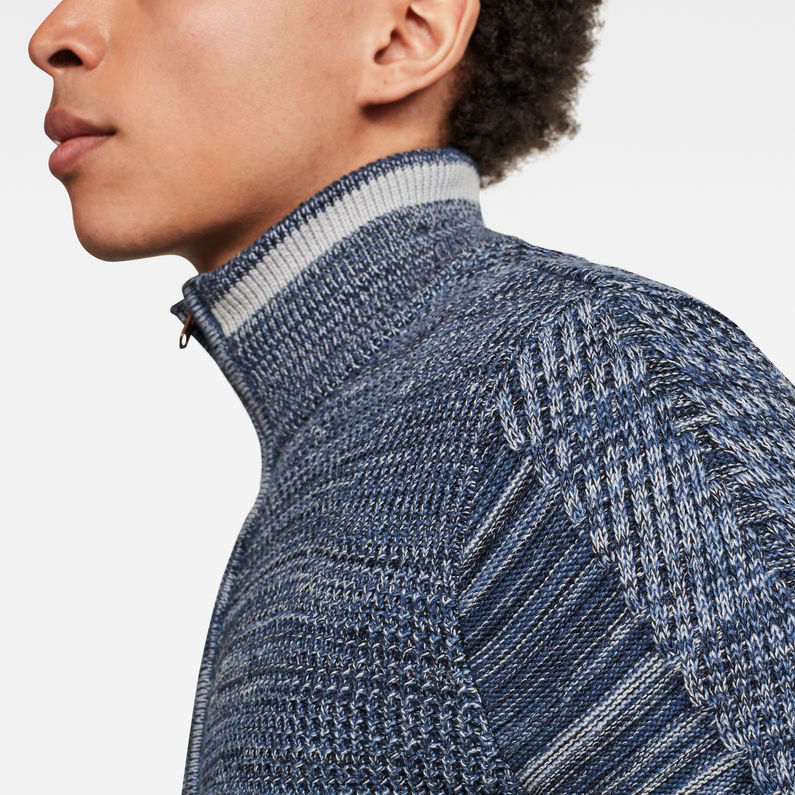 G-Star RAW® Zip Through Knitted Cardigan Dark blue detail shot