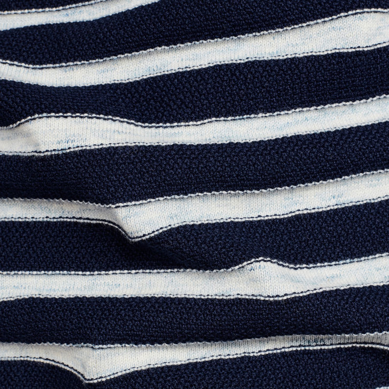 G-Star RAW® Pull en maille Stripe Bleu clair fabric shot