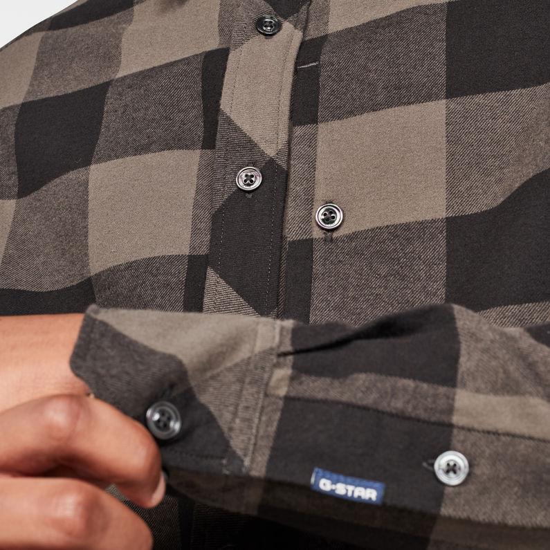G-Star RAW® Stalt Straight Shirt Brown detail shot