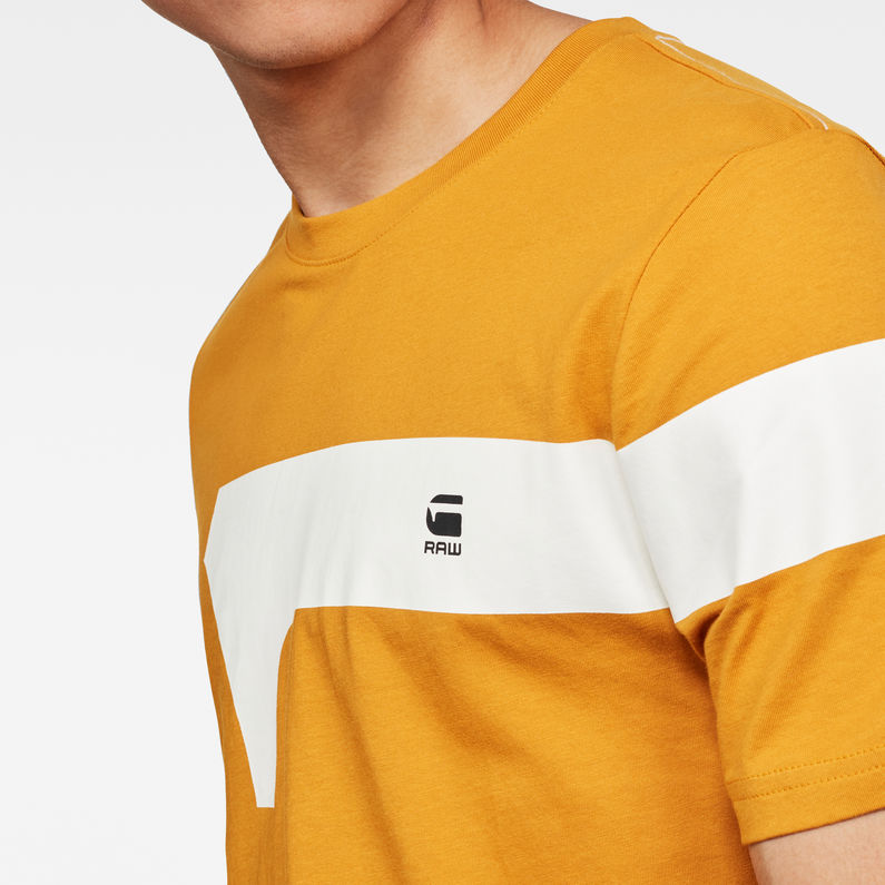 G-Star RAW® T-Shirt Graphic 13 Slim Jaune detail shot