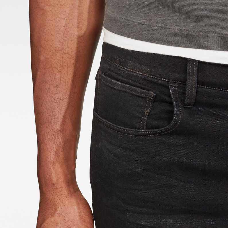 G-STAR® 3301 Denim Slim Shorts Schwarz detail shot buckle