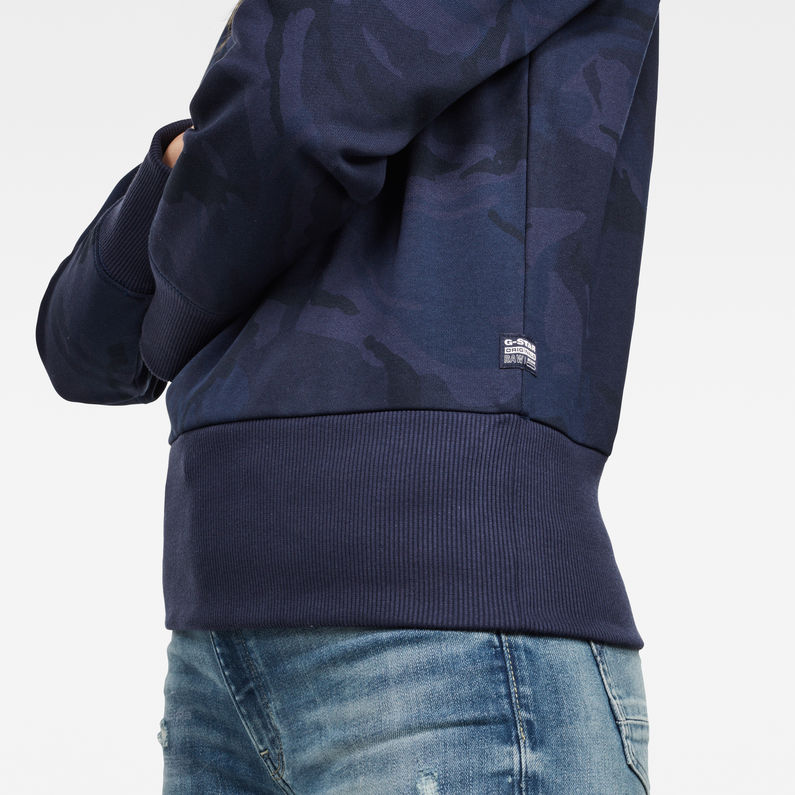 G-Star RAW® Xzyph Allover Sweater Dark blue detail shot