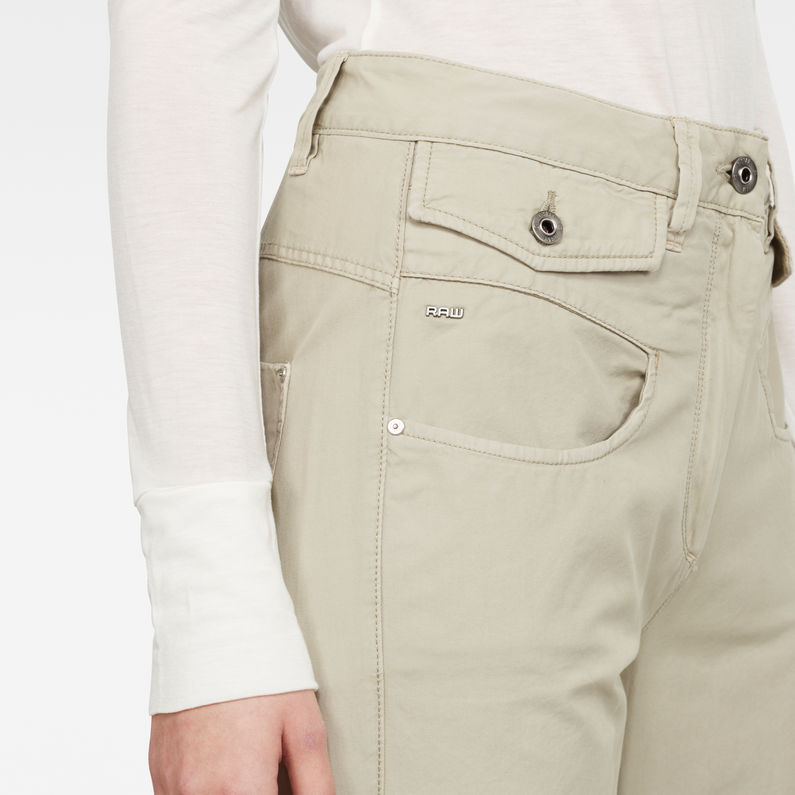 G-STAR® Army Radar Mid Boyfriend Ankle Hose Beige detail shot