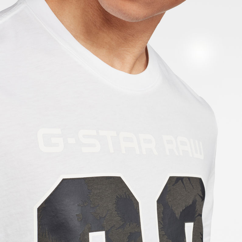 G-Star RAW® 89 Thistle GR Slim T-Shirt White detail shot