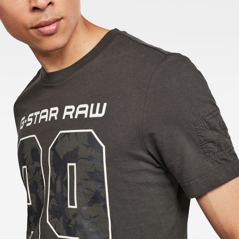 G-Star RAW® 89 Thistle GR Slim T-Shirt Grau detail shot