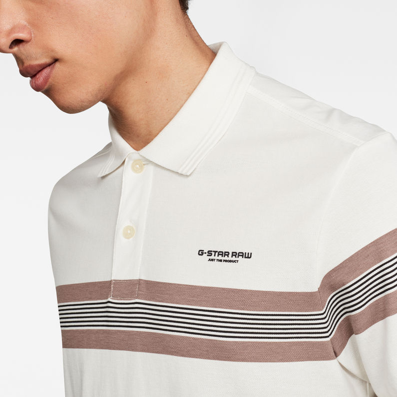 G-Star RAW® Stainlo Stripe Allover Polo ホワイト
