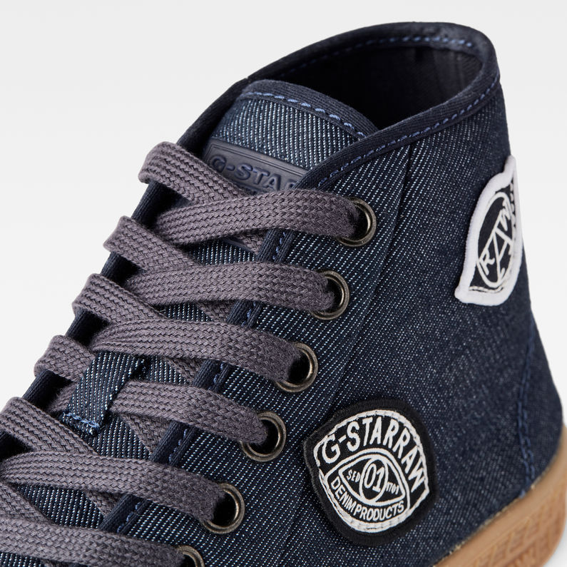 G-Star RAW® Rovulc Badges Mid Sneakers Donkerblauw detail