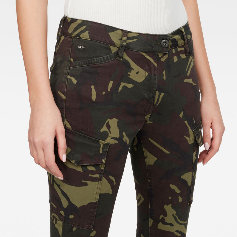 G-Star RAW® Blossite G-Shape Army High Skinny Pants Green detail shot