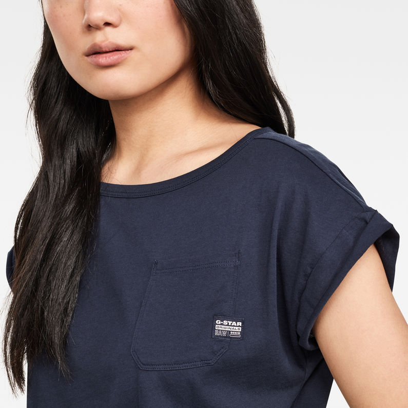 G-Star RAW® Noxer Boatneck Top Dark blue detail shot