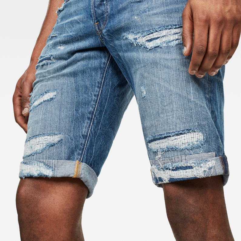 G-Star RAW® Short 3301 Bleu moyen detail shot buckle