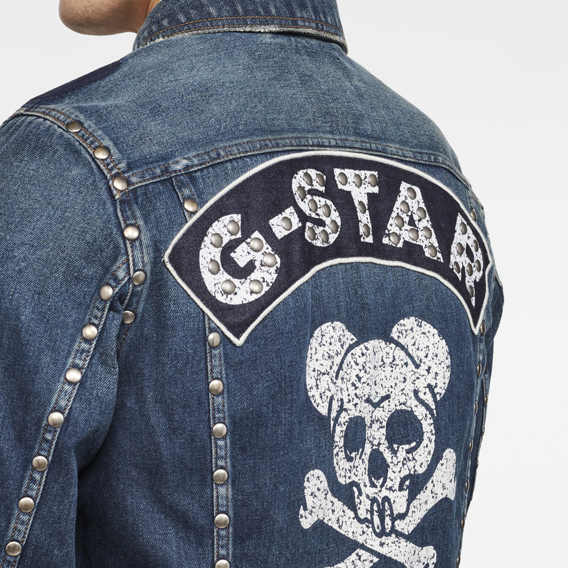 ジャケット・アウター g-star raw d-staq sherpa slim jacket G-Star Raw Men's D-Staq Sherpa Slim Jacket 3D Raw Denim