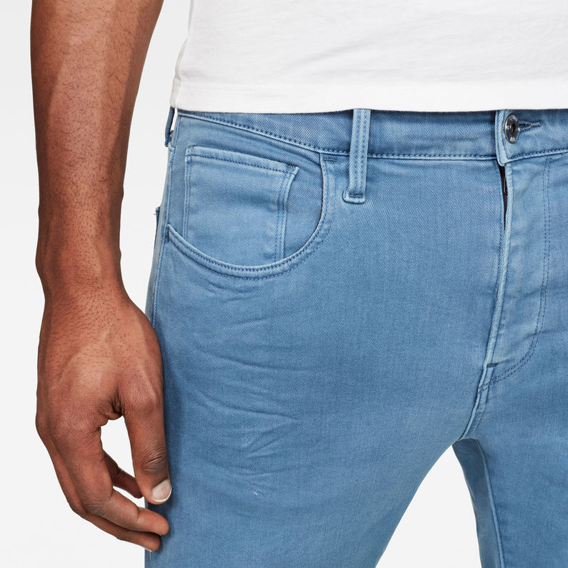 G-Star RAW® 3301 Slim Shorts Light blue detail shot buckle