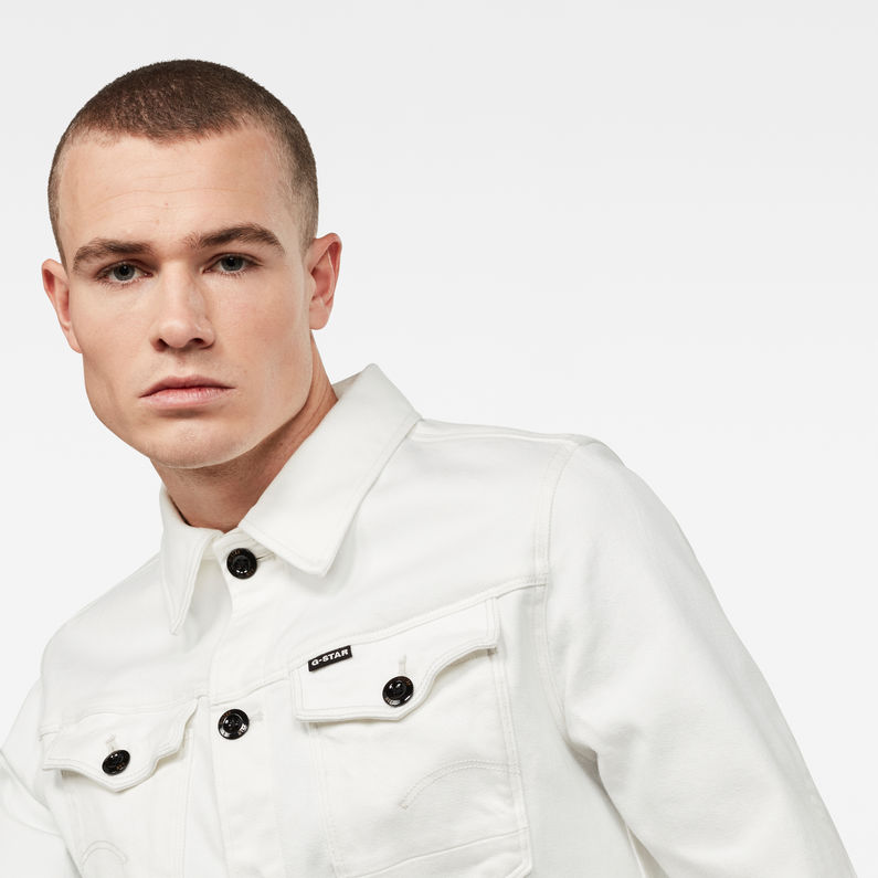 G-Star RAW® Arc 3D Slim Jacket Sewn On Beige detail shot