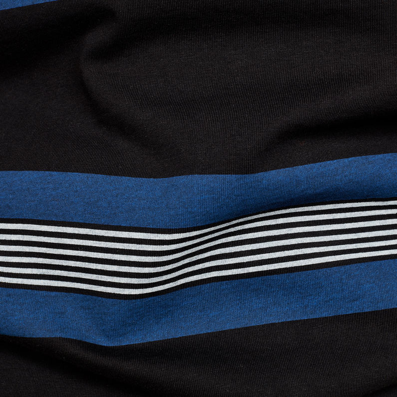 G-Star RAW® Stainlo Stripe Allover T-Shirt Dark blue fabric shot