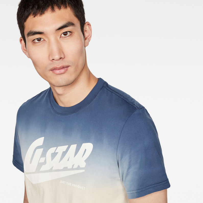 G-Star RAW® Dip Dye GR T-Shirt Donkerblauw detail shot