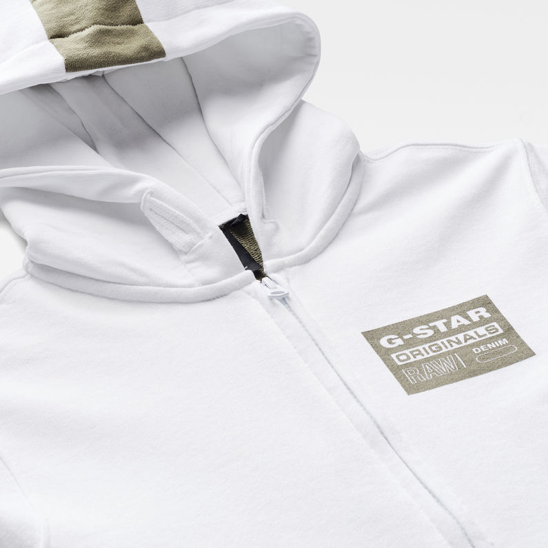 G-Star RAW® Hooded Cardigan White detail shot