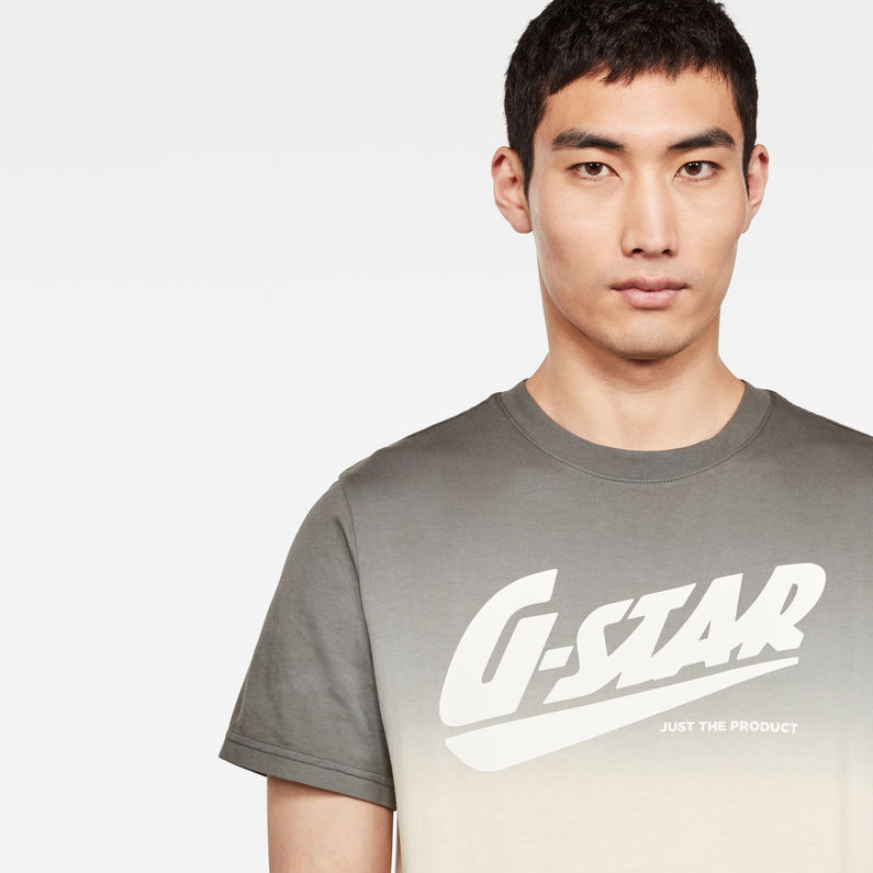 G-Star RAW® T-shirt Dip Dye GR Vert detail shot