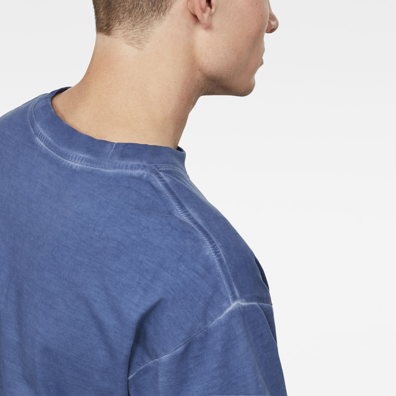 G-Star RAW® T-shirt Recycle Dye Relaxed Bleu foncé detail shot