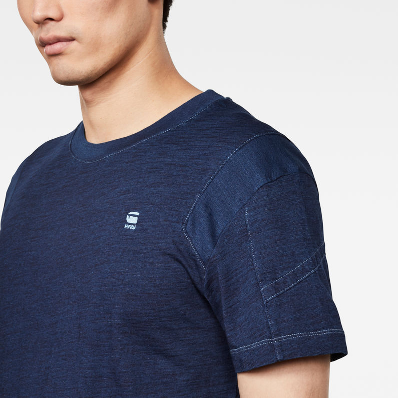 G-Star RAW® Motac Fabric Mix T-Shirt Dark blue detail shot